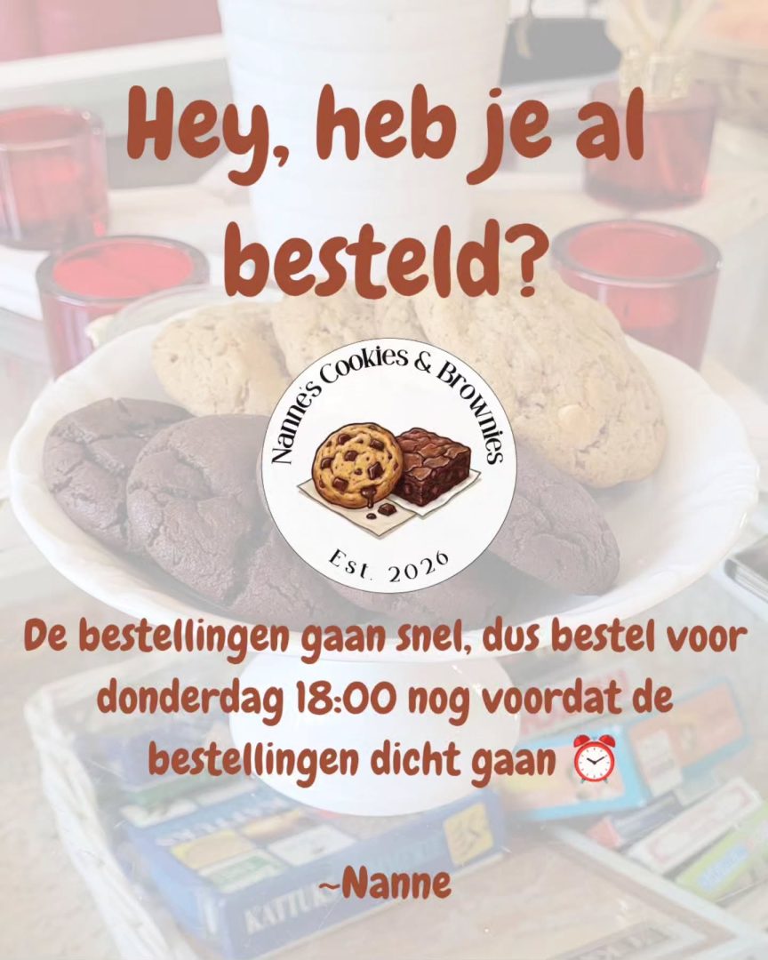 Instagram-post van Nanne's Cookies & Brownies
