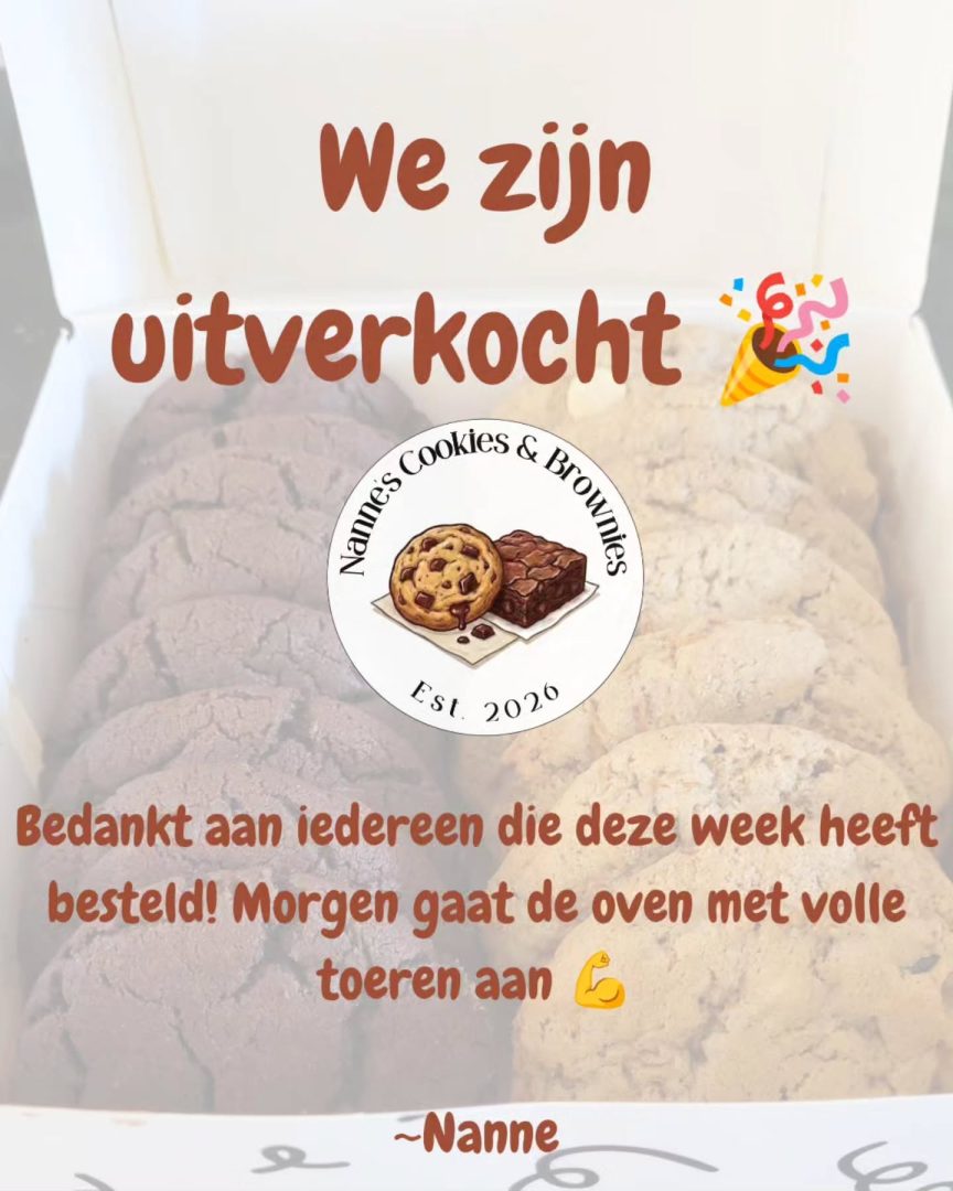 Instagram-post van Nanne's Cookies & Brownies